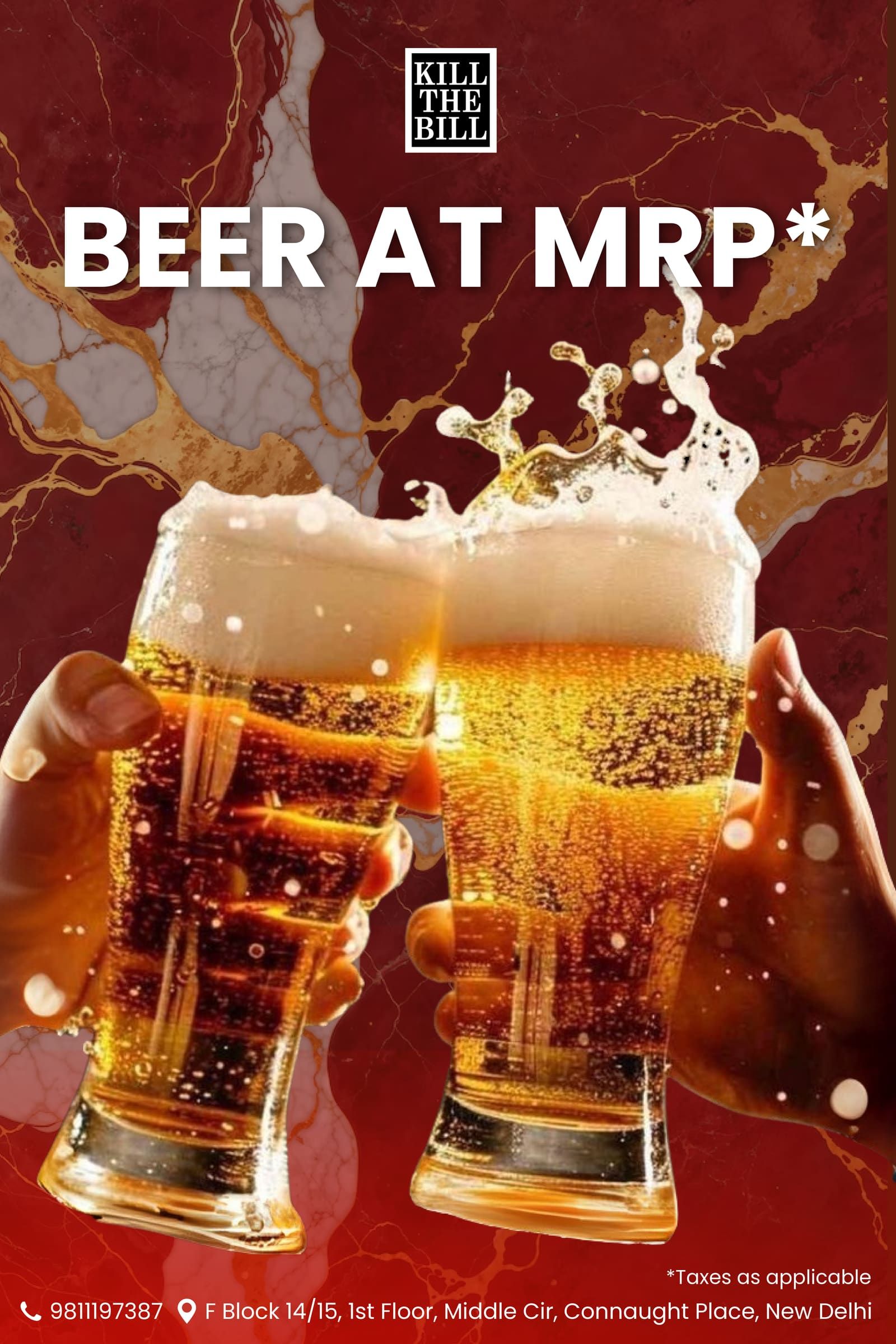 Beers and bar specials — Kill The Bill